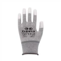 Polyester Carbon Fiber Hvid PU fingerspidsbelagte handsker
