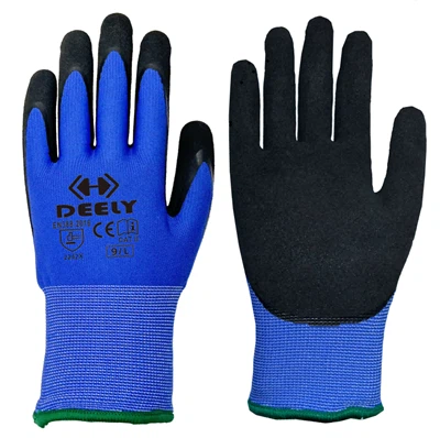 Akryl Terry Børstet Liner Latex Sandy Palm Coating Handsker